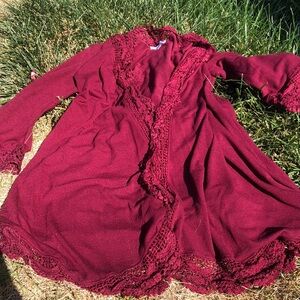 Mid-length Duster with Lace